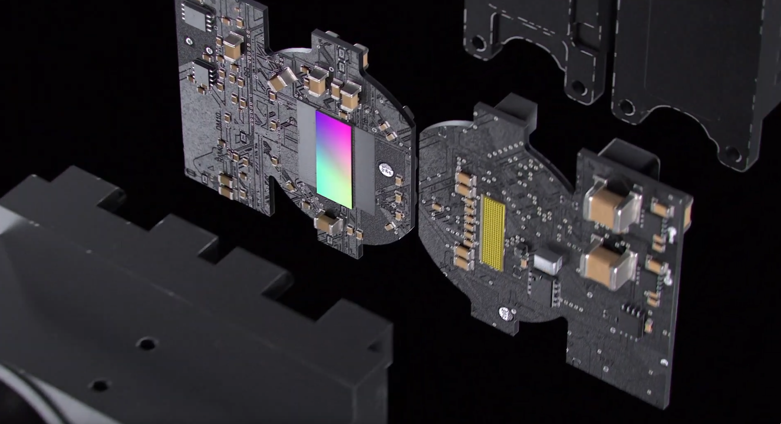 Ouster lidar with two circuit boards